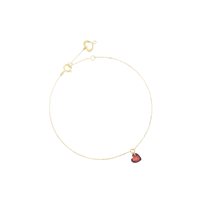 Bracciale Maman et Sophie Donna CUORE NUDO in Oro giallo Granato BRCUNGR